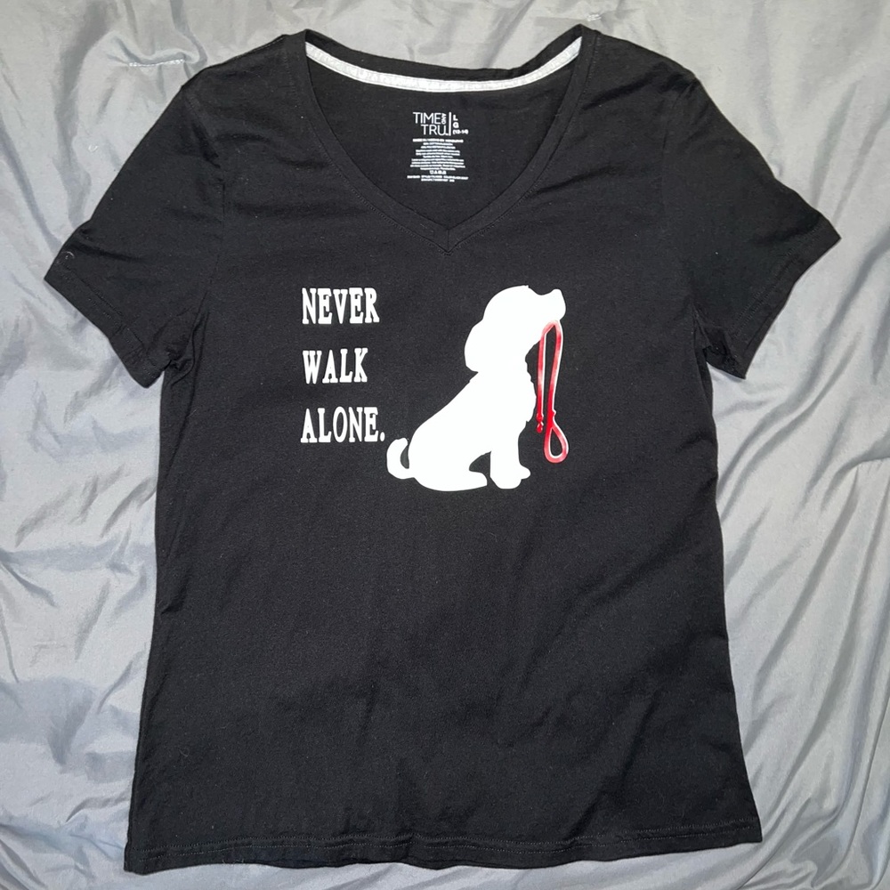 Women’s Dog - Never Walk Alone - T-shirt size large